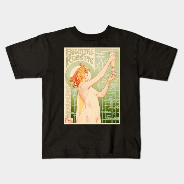 Absinthe Robette (1896) Kids T-Shirt by Scum & Villainy